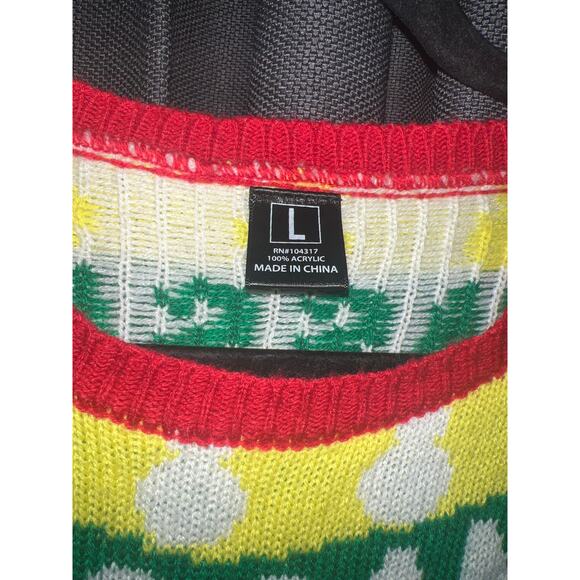 Ugly Christmas Sweater Xmas Size Large Crop - Picture 2 of 3
